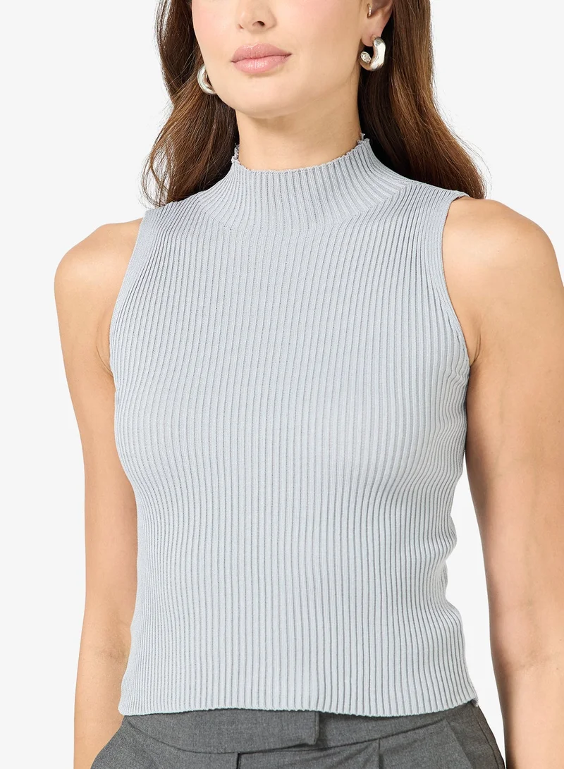 Ella  High Neck Knit Top for Women | Best Price UAE