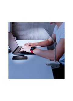 ماركة غير محددة اباجورة مكتب LED قابلة للتعتيم لحماية العين مع سطوع قابل للتعديل بدون وهج ومتينة مع الشحن الدوري وشريحة LED عالية المرونة وموفرة للطاقة، (ابيض)  - Image 1