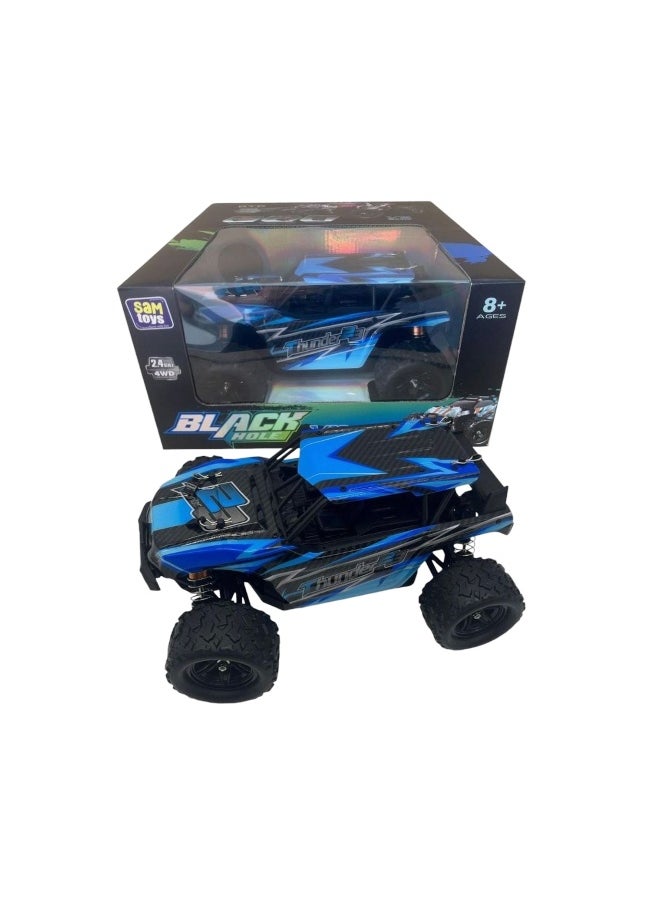Sam Toys - Sam Toys Black Hole Thunder Remote Control Car (1:18, Blue/Black) - Image 1