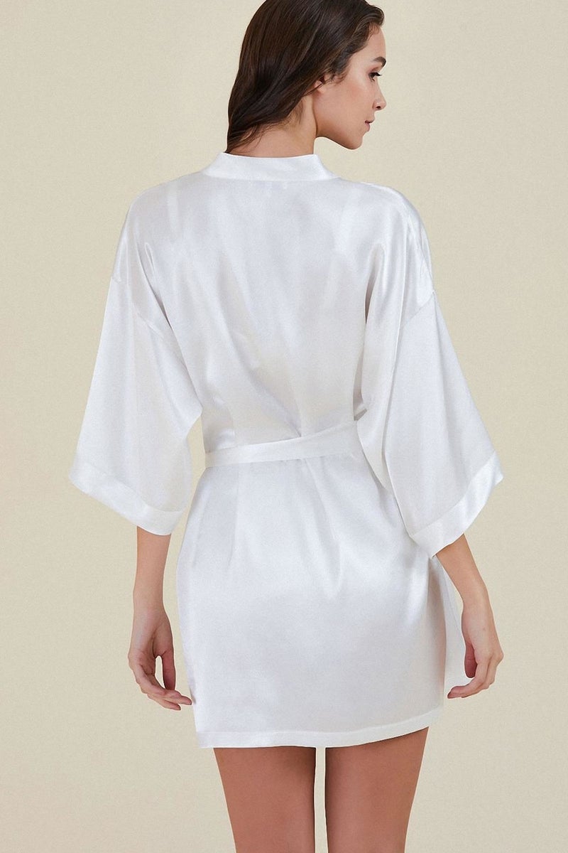 KOM Kimono Collar Long Sleeve Mini Women's Dressing Gown Sofia Dressing Gown - Image 2