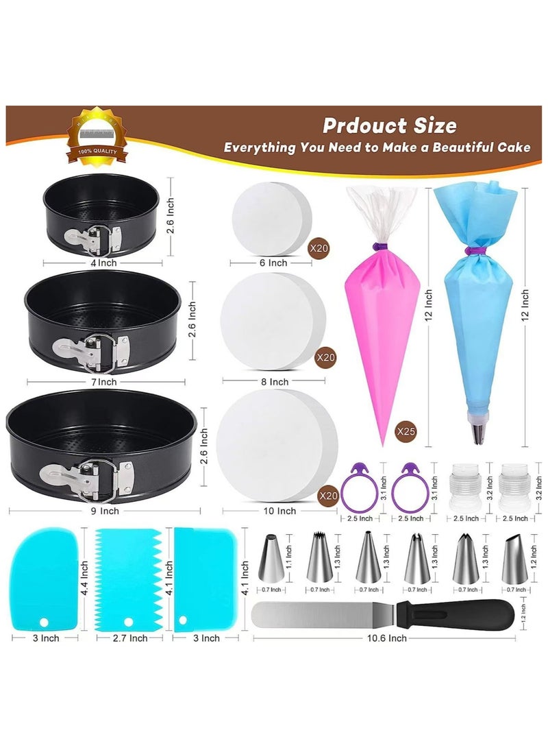 general Detachable baking tray Non-stick silicone paper Cake decorating tool set makes it easy to add a unique decoration to your cake - Image 2