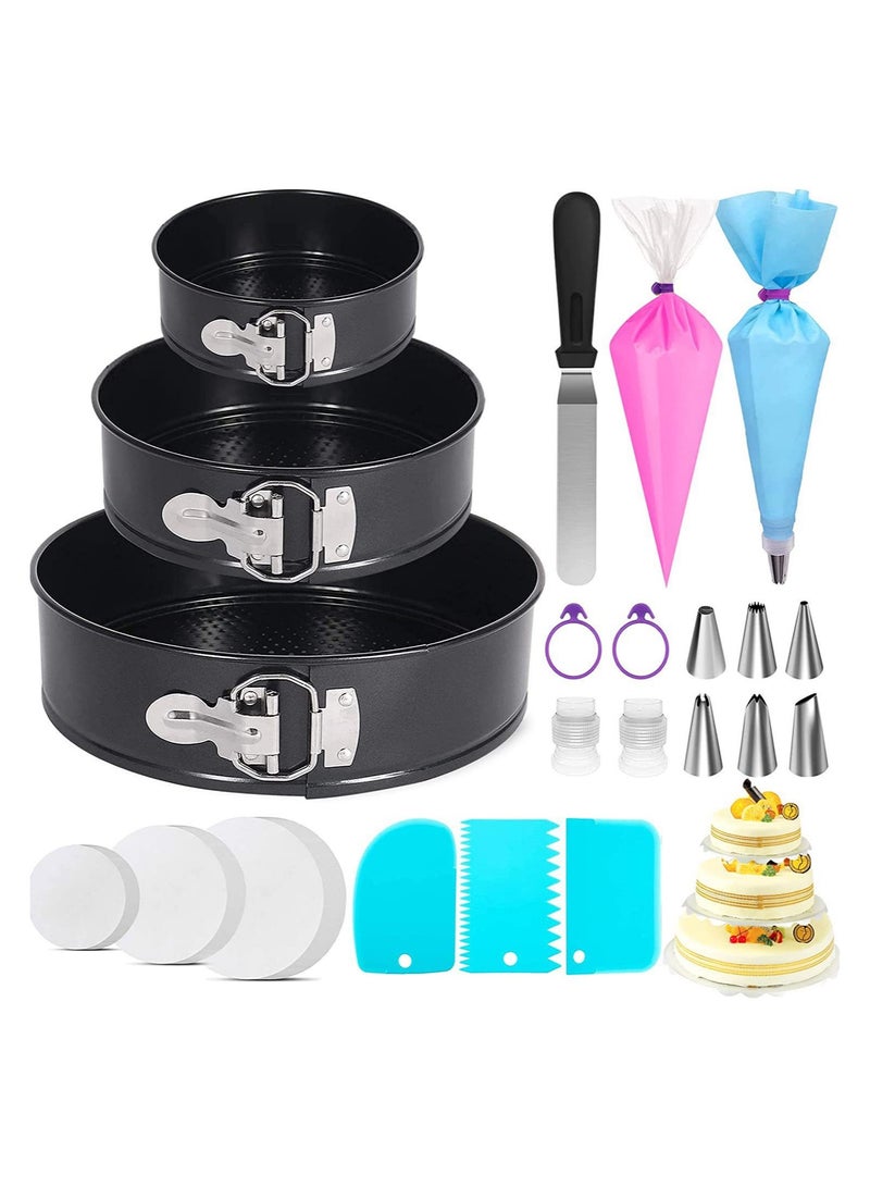 general Detachable baking tray Non-stick silicone paper Cake decorating tool set makes it easy to add a unique decoration to your cake - Image 1