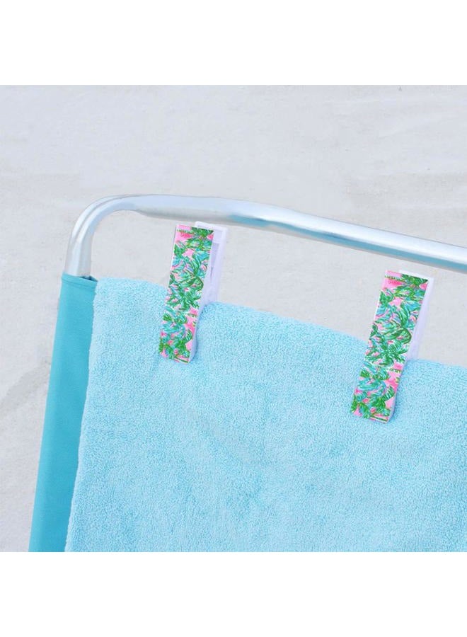 Lilly Pulitzer حقيبة شاطئ مقاومة للماء من الفينيل - تشمل حامل مشروبات، حقيبة بسحاب، ومشابك منشفة، من وجهات رائعة - Image 4