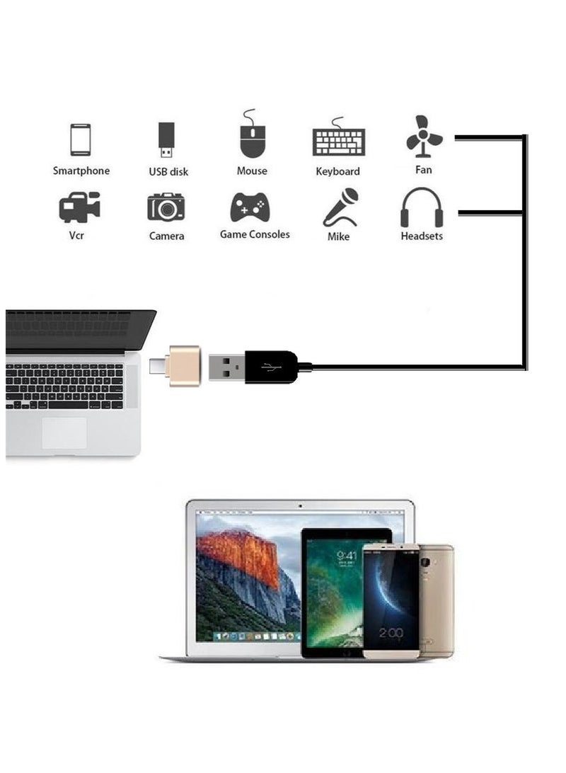 محول OTG من USB أنثى إلى Type-C ذكر – لتوصيل الفلاش، الكيبورد، الماوس وأجهزة USB بالهواتف والأجهزة اللوحية - Image 4