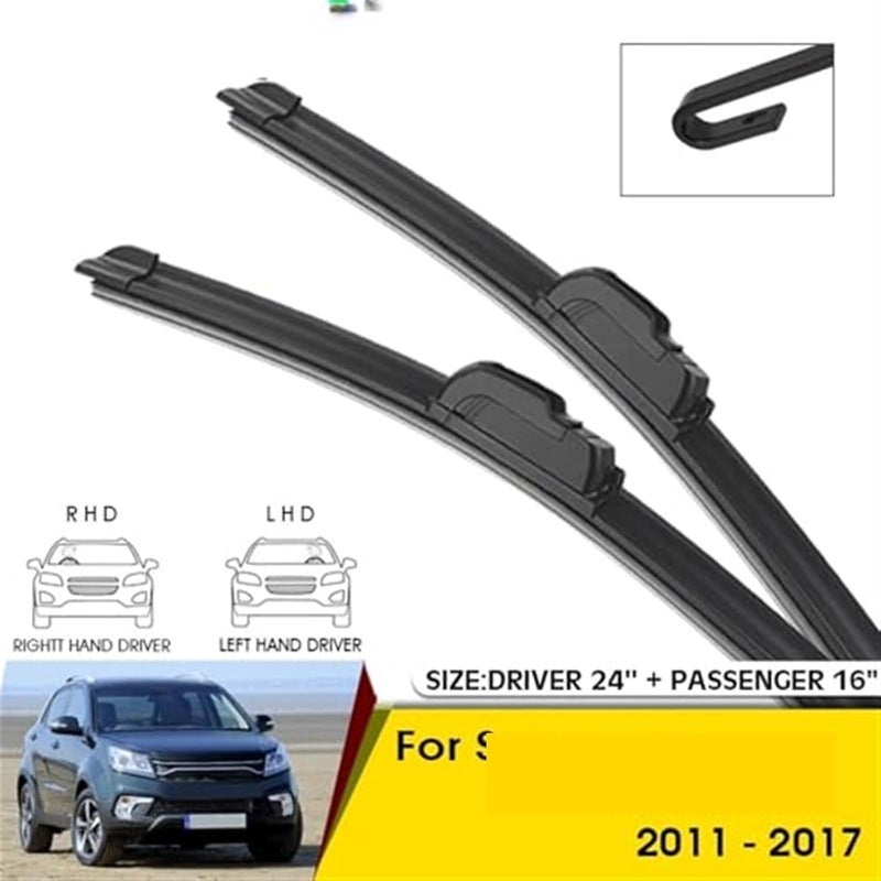 Wivplex Car Front Wiper Blades for Ssangyong KORANDO 2011-2017 - Image 2