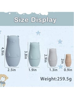 PRIME Russian Nesting Dolls Silicone Matryoshka Doll Educational Stacking Nesting Dolls for Toddlers Vivid Silicone Nesting Dolls Food Grade Baby Teether Reborn Baby Doll Soft Full body Silicone Toy  - Image 3
