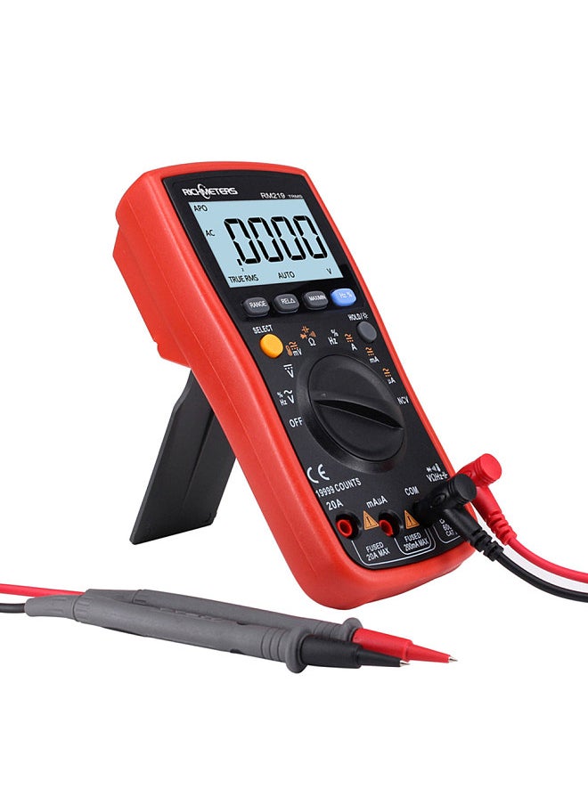 RM219 True-RMS 19999 Counts Auto Range Digital Multimeter NCV Frequency Auto Power off AC DC Voltage Ammeter Current Ohm Transistor Tester