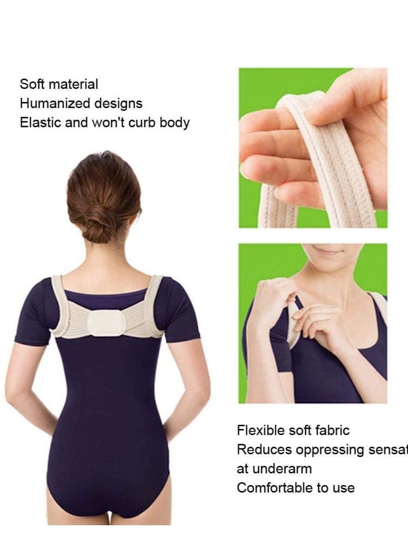 Excefore Posture Corrector, 2 Pcs Correction Belt Back Spine Support Adjustable Upper Brace for Clavicle and Providing Pain Relief Women Men, Breathable(L)  - Image 4