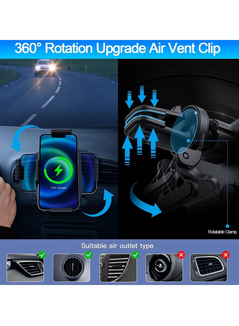 Excefore Wireless Car Charger for Galaxy Z Fold 5/4/3, 15W Fast Charging Car Mount, Air Vent Charging Car Phone Holder - Image 5