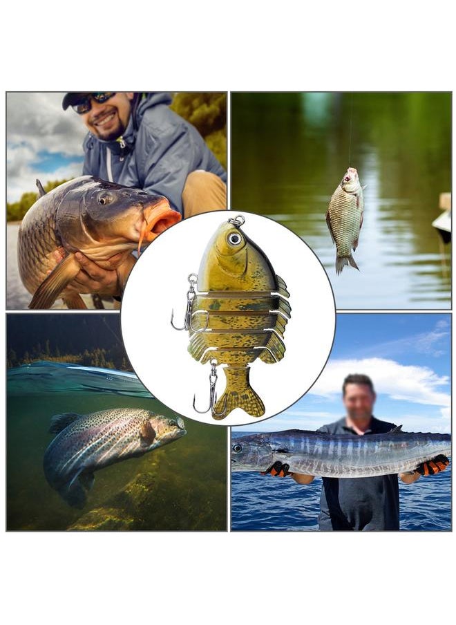 Thoraya - Bionic Multiple Segments Bait Fish Lure Tilapia Shape with Treble Hook Fishing Tackle 8.5cm4# - Image 1