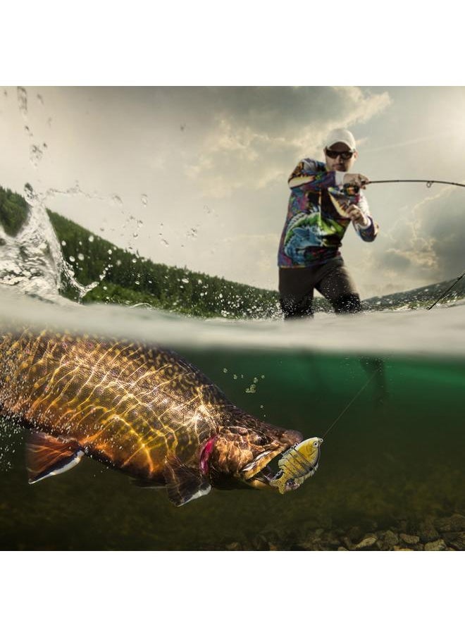 Thoraya - Bionic Multiple Segments Bait Fish Lure Tilapia Shape with Treble Hook Fishing Tackle 8.5cm4# - Image 1