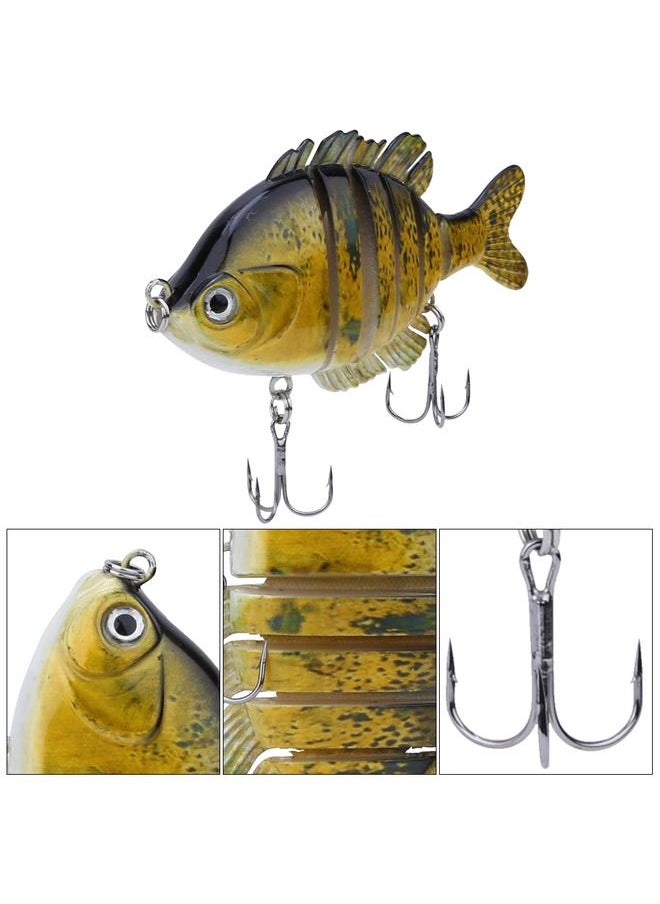 Thoraya - Bionic Multiple Segments Bait Fish Lure Tilapia Shape with Treble Hook Fishing Tackle 8.5cm4# - Image 1