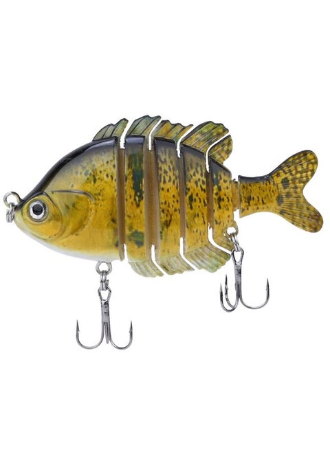 Bionic Multiple Segments Bait Fish Lure Tilapia Shape with Treble Hook Fishing Tackle 8.5cm4#