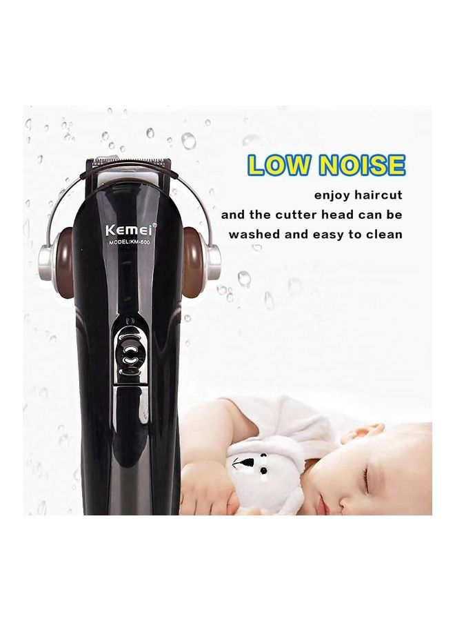 Kemei 600 Multifunctional Rechargeable Electric Hair Trimmer Grooming Kit Black - Image 4