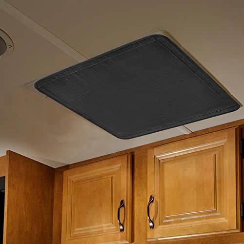 Safoner RV Roof Vent Skylight Insulator Cover, Sun Blackout Fabric for Camper (16 x 16 inch)- Black - Image 1