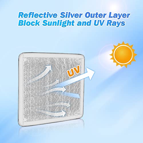 Safoner RV Roof Vent Skylight Insulator Cover, Sun Blackout Fabric for Camper (16 x 16 inch)- Black - Image 2