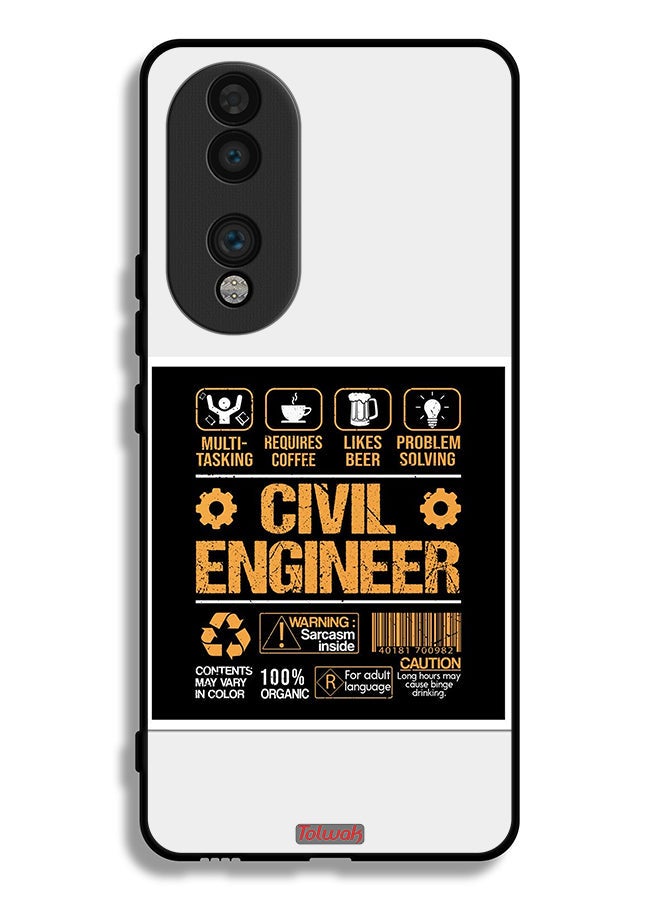 Tolwak Honor 70 Protective Case Cover Civil Engineer Sticker - Image 2