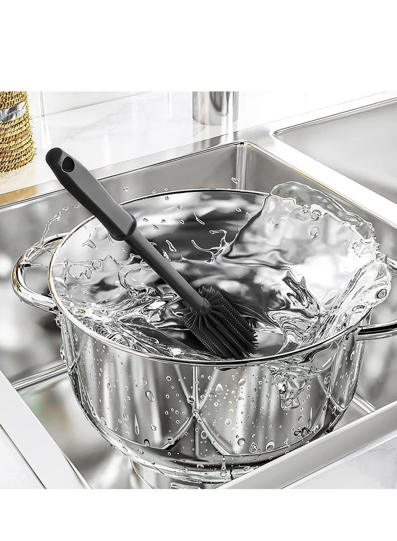 2 Pack Silicone Bottle Cleaning Brush - 16" Long Cleaner for Hydro Flask, Glassware, Vases & Narrow Neck Containers - Image 5