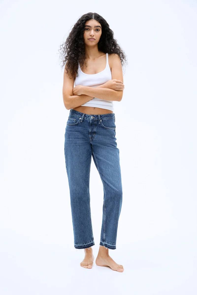 اتش اند ام جينز بطول الكاحل بقصّة مستقيمة