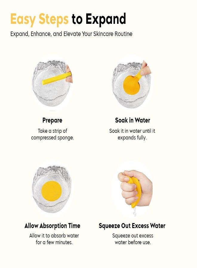 Multibrite 12Pcs Reusable Compressed Facial Sponges, Makeup Remover Pads, Face Cleansing Pads, Cosmetic Spa Sponges for Removing Dead Skin, Facial Cleansing, Gentle Exfoliating, Makeup Removal. - Image 2