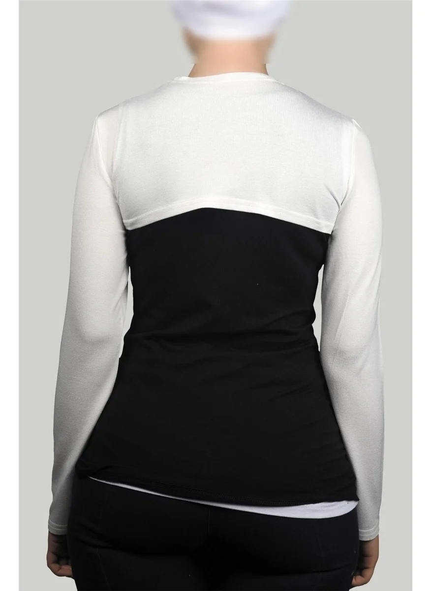 Altobeh Long Sleeve Hijab Bolero - Ecru