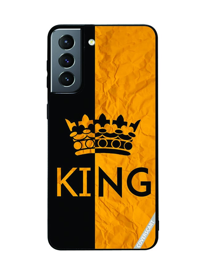 Protective Case Cover For Samsung Galaxy S21 FE 5G King Design Black