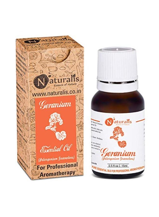 Naturalis Essence Of Nature Geranium Essential Oil For Scalp, Glowing Skin, Massage, Relaxation - 15Ml  - Image 1
