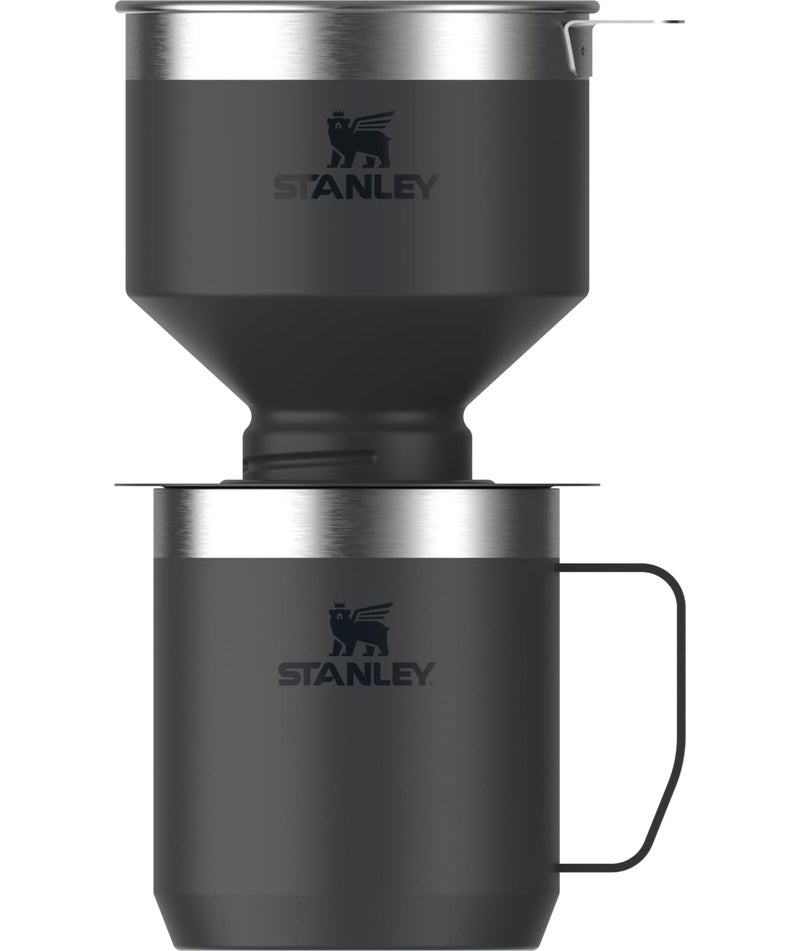 STANLEY Perfect Brew Pour Over Set | 12 oz Camp Mug with Lid Included | Drip Coffee Maker with Reusable Filter | Insulated Stainless Steel | BPA-Free | Black 2.0 - Image 1