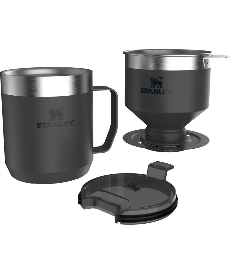 STANLEY Perfect Brew Pour Over Set | 12 oz Camp Mug with Lid Included | Drip Coffee Maker with Reusable Filter | Insulated Stainless Steel | BPA-Free | Black 2.0 - Image 2