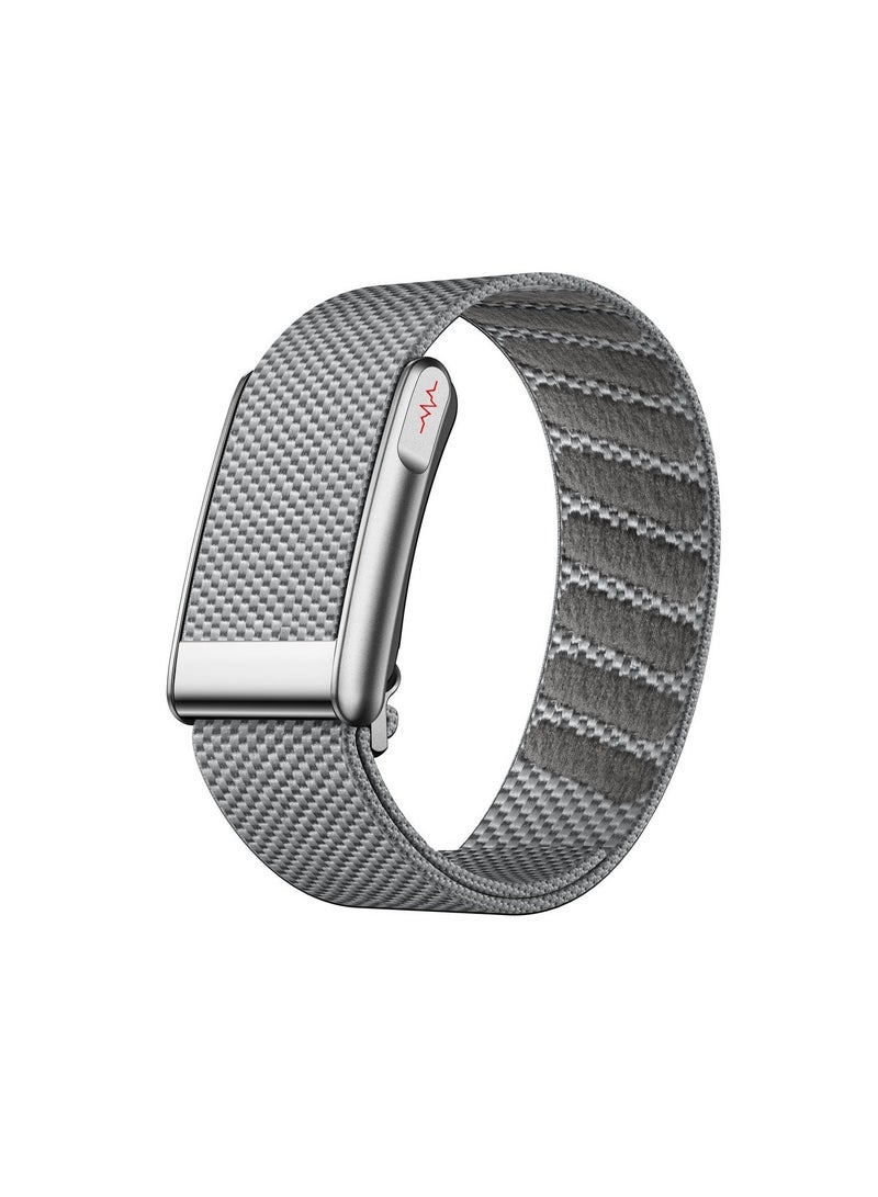 Loop Premium Nylon Sport Loop Fitness tracker, Ultra-Soft Breathable Adjustable Wristband for Workout, Carbon Silver Grey - Image 1
