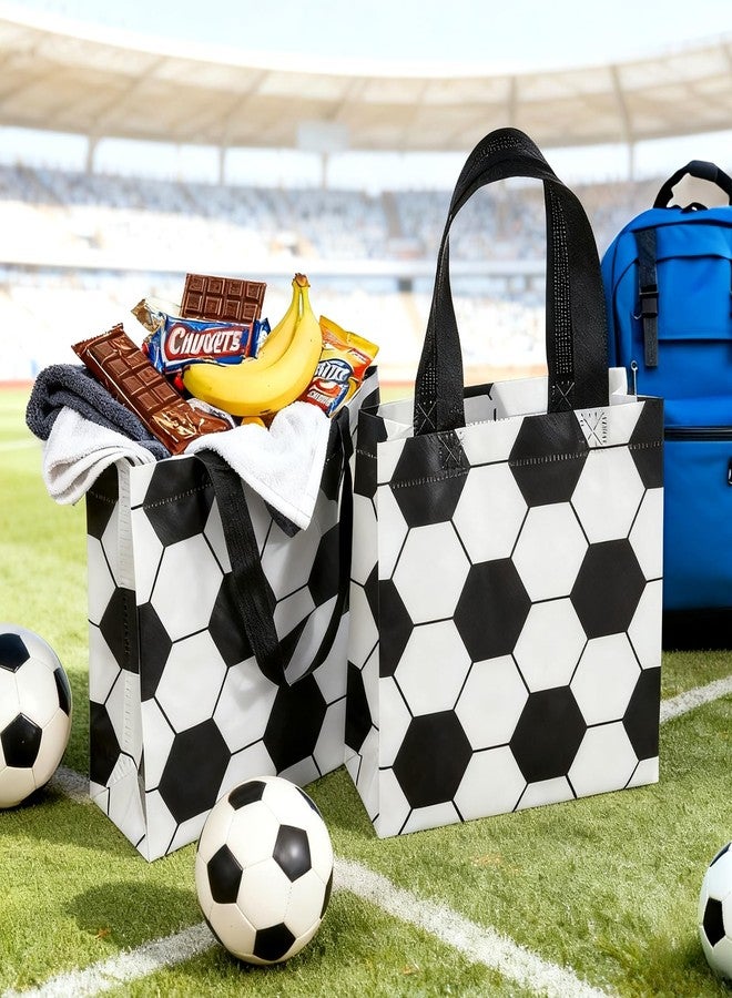 ٢٤ كيس هدايا لكرة القدم بمقابض، أكياس هدايا رياضية بالجملة، أكياس حلوى وهدايا لكأس العالم لكرة القدم، أكياس هدايا غير منسوجة، أكياس هدايا لحفلات أعياد ميلاد الأولاد الرياضية، ومستلزمات تزيين حفلات استقبال المولود الجديد - Image 4