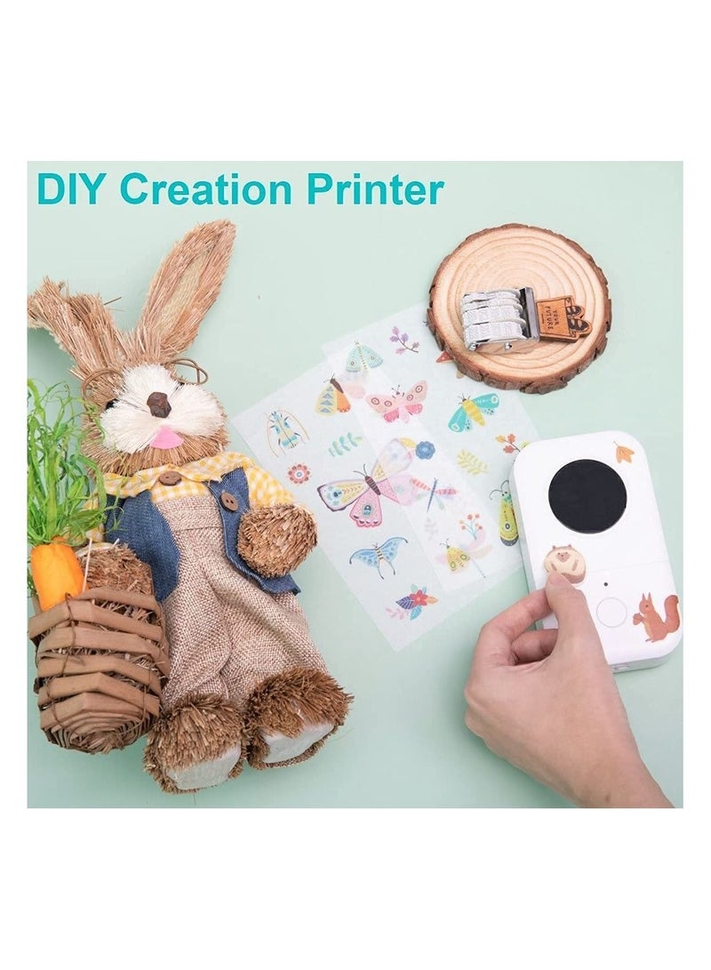 D30 Label Maker, Small Label Printer Handheld Portable Bluetooth with 3 White Roll Tape for Small Business Home Office Compatible - White - Image 5