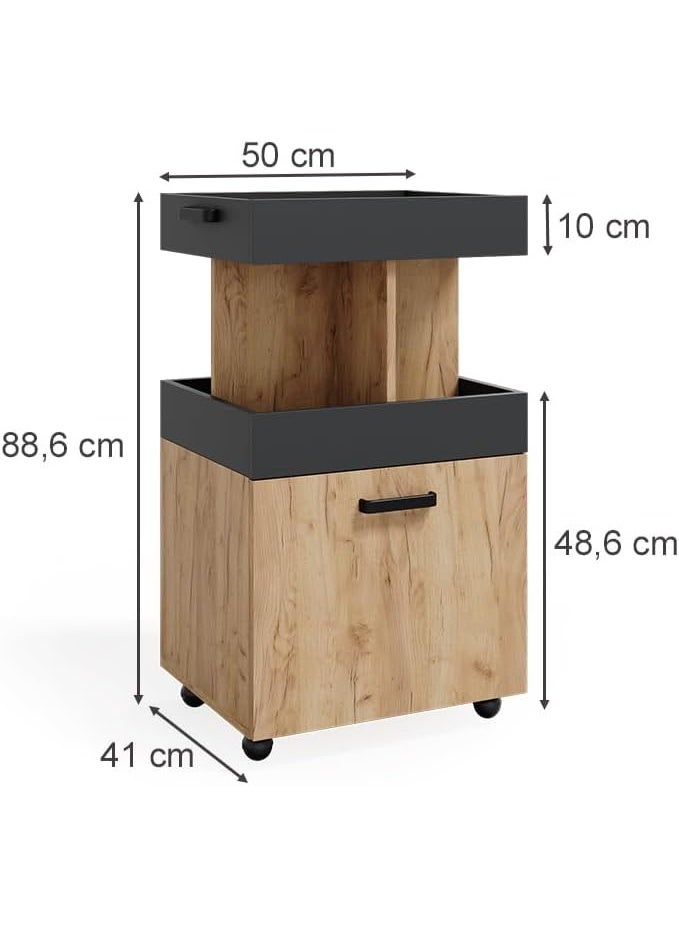 بار مشروبات صغير، بباب صغير للمشروبات، خشب مُصنع، - Image 3