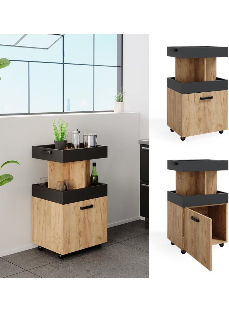 بار مشروبات صغير، بباب صغير للمشروبات، خشب مُصنع، - Image 4