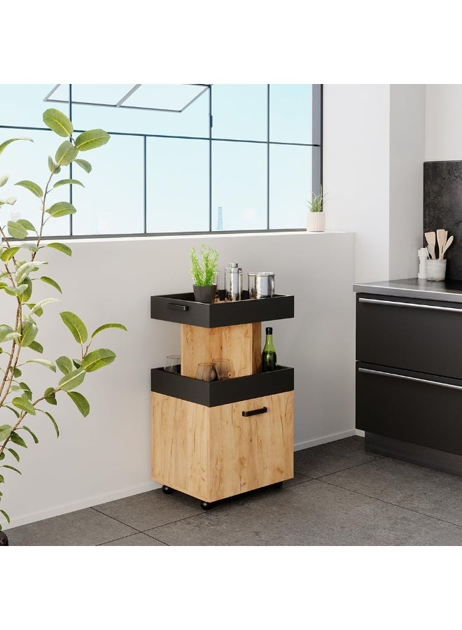 بار مشروبات صغير، بباب صغير للمشروبات، خشب مُصنع، - Image 2