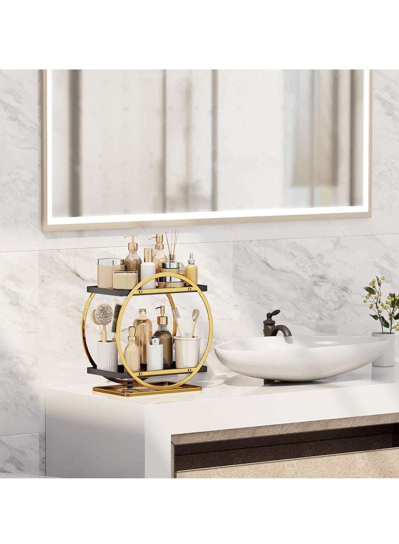 Bluejw 2 Tier Cosmetic Display Tray For Bathroom Counter Organizer Make Up Storage Makeup Organizer And Storage Perfume Organizer For Bathroom Organizer Vanity Skincare Organizers - Image 3