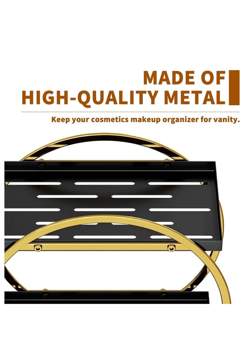 Bluejw 2 Tier Cosmetic Display Tray For Bathroom Counter Organizer Make Up Storage Makeup Organizer And Storage Perfume Organizer For Bathroom Organizer Vanity Skincare Organizers - Image 4