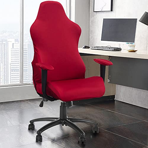 Deisy Dee Slipcovers Cloth Stretch Polyester Chair Cover for Reclining Racing Gaming Chair (Only Chair Covers) (red) - Image 2