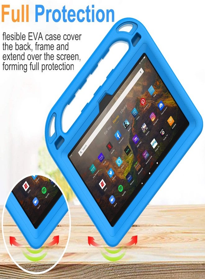 BMOUO جراب BMOUO للأطفال لجهاز Fire HD 10 و Fire HD 10 Plus اللوحي (الجيل الحادي عشر، إصدار 2021)، مع واقي شاشة، وحامل بمقبض مقاوم للصدمات. جراب للأطفال لجهاز Amazon Fire HD 10 اللوحي و Fire HD 10 Plus، أزرق. - Image 5