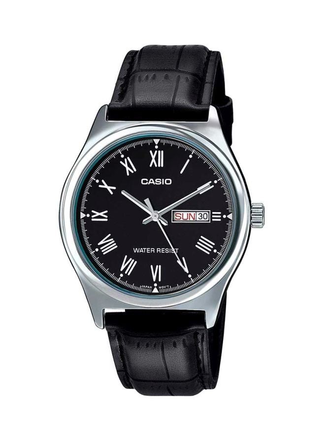 CASIO Men Dress Analog Watch MTP-V006L-1BUDF - 38 mm - Black - Image 1