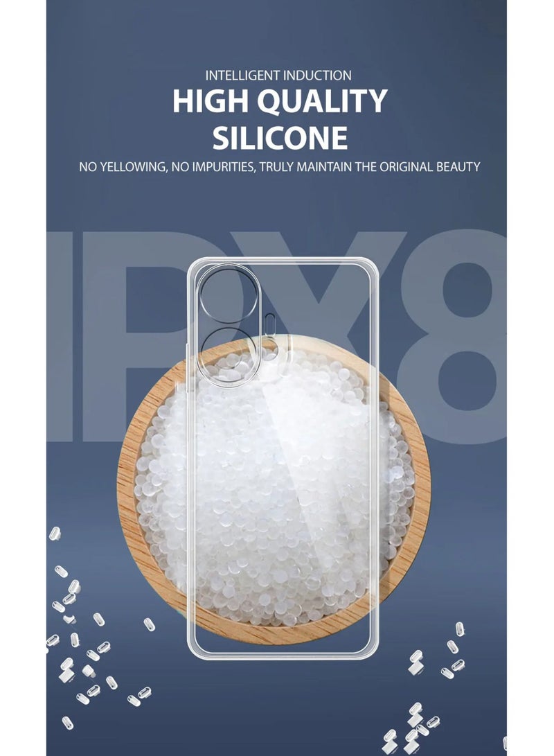 Techie Realme C55 TPU Soft Corner Ultra Slim Clear Case Shockproof Anti Fingerprint Transparent Protective Back Cover - Image 3