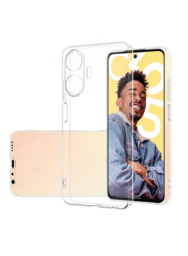 Techie Realme C55 TPU Soft Corner Ultra Slim Clear Case Shockproof Anti Fingerprint Transparent Protective Back Cover - Image 1