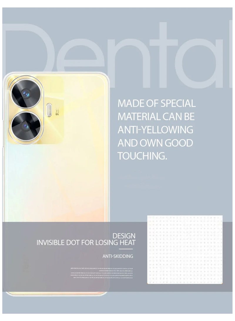 Techie Realme C55 TPU Soft Corner Ultra Slim Clear Case Shockproof Anti Fingerprint Transparent Protective Back Cover - Image 2