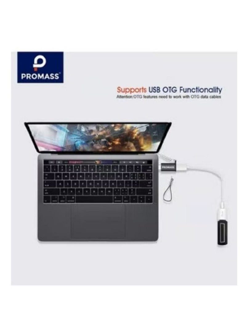 بروماس الأصلي نوع C إلى USB محول البيانات موصل أسود اللون - Image 3