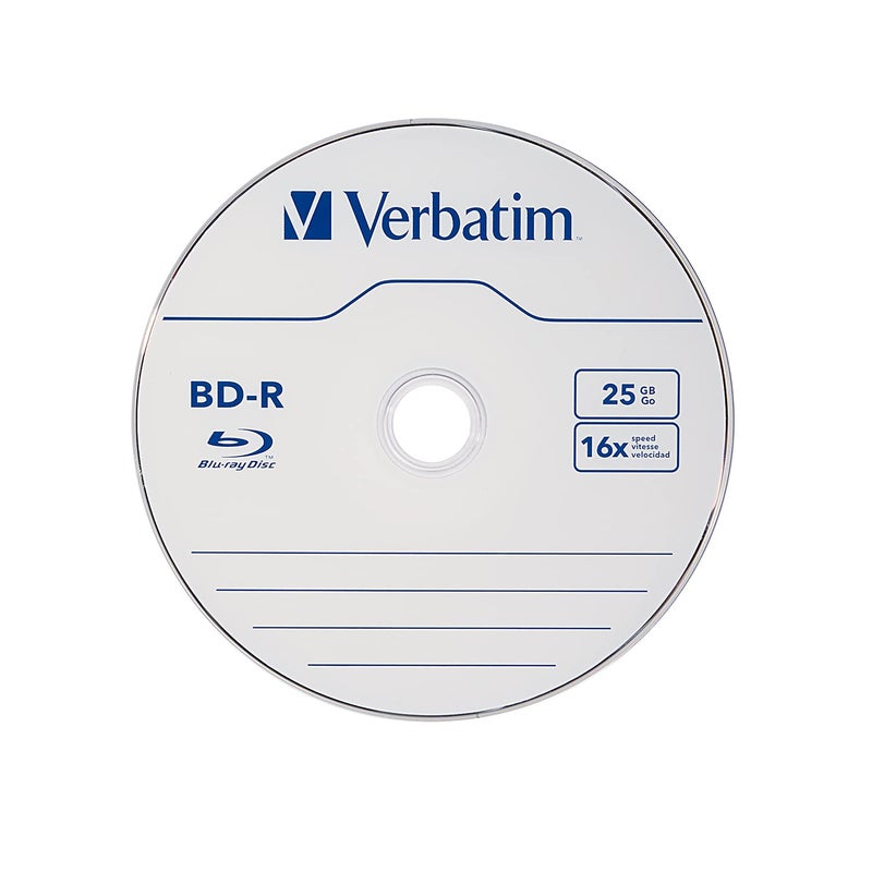 VERBATIM قرص وسائط قابل للتسجيل Blu-ray Verbatim BD-R سعة 25GB سرعة 16X - علبة - 97238، علامة تجارية، 10 حبة - Image 2