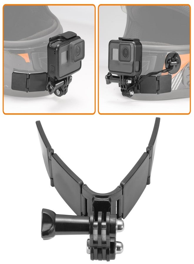 Lupholue Motorcycle Helmet Chin Mount Kits with Adhesive Curved Pads Compatible with GoPro Hero 13, 12, 11, 10, 9, 8, 7, (2018), 6 5, Hero Black, Session, Xiaomi Yi, SJCAM, Campark (Version A) - Image 4