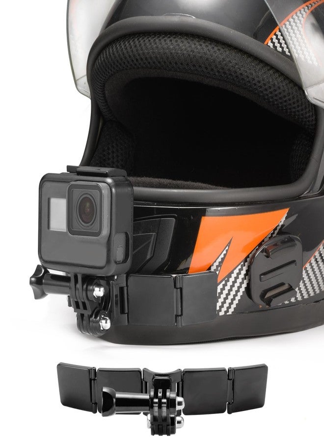 Lupholue Motorcycle Helmet Chin Mount Kits with Adhesive Curved Pads Compatible with GoPro Hero 13, 12, 11, 10, 9, 8, 7, (2018), 6 5, Hero Black, Session, Xiaomi Yi, SJCAM, Campark (Version A) - Image 1