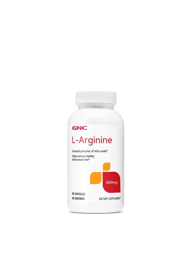 GNC Larginine 500Mg 90 Capsules Increases Nitric Oxide Productioin - Image 1