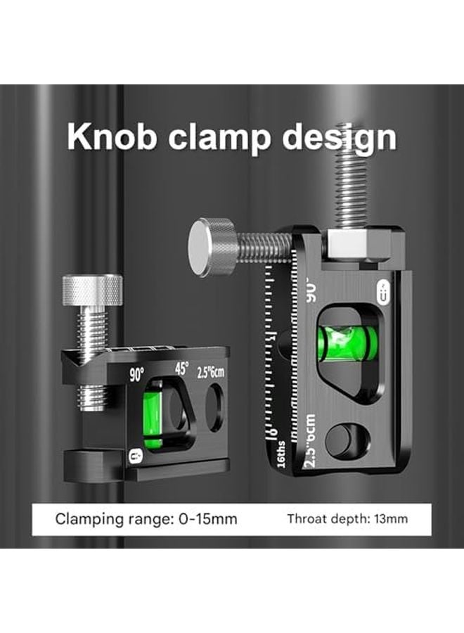 أداة محاذاة مزدوجة القياس 9 بوصة، 4 فقاعات هوائية، قاعدة ذات أخدود على شكل V، مستوى روح من سبائك الألومنيوم المتين - Image 5