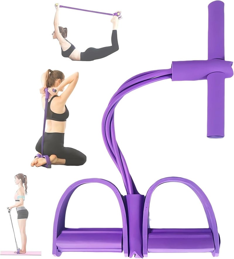 ULTRINA Pull Reducer Training Bands Natural Rubber 4 Tubes Body Trimmer, Pedal Exerciser, Yoga Crossfit Exercise, Arm Exercise, Tummy Full-Body Building Workouts for Men and Women Multicolor. (Pull Reducer) - Image 1